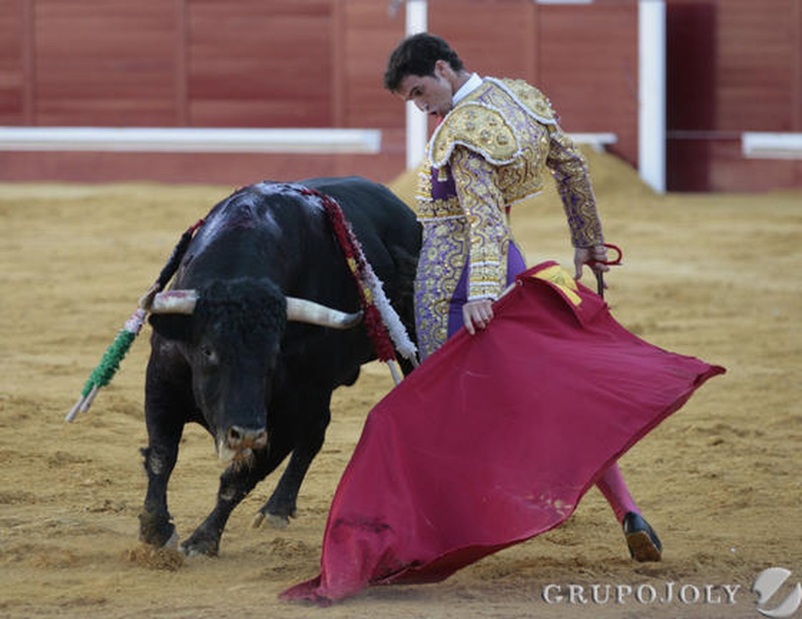 El torero Luis Vilches durante la faena.

Foto: Juan Carlos Muñoz