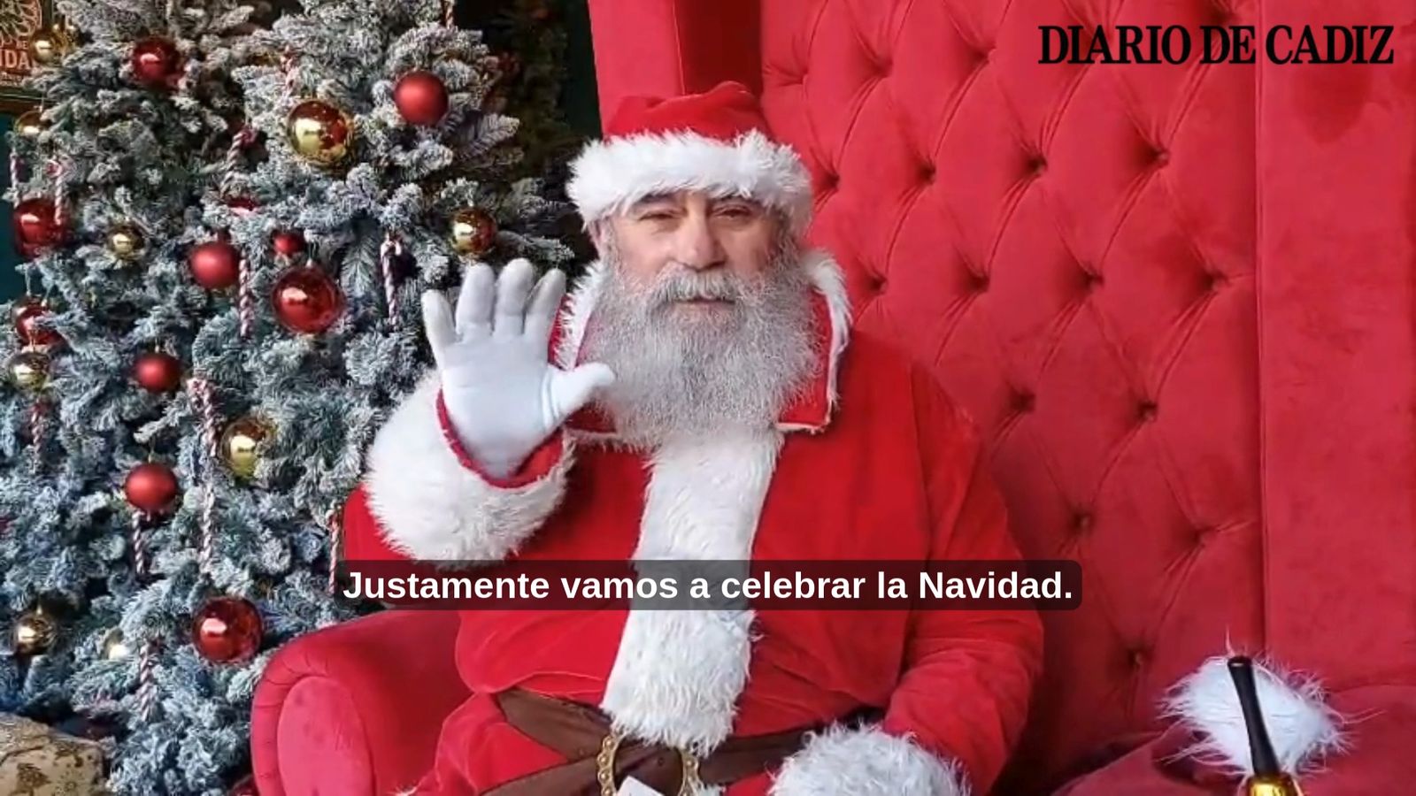 Papa Noel felicita la Navidad a los niños desde San Fernando