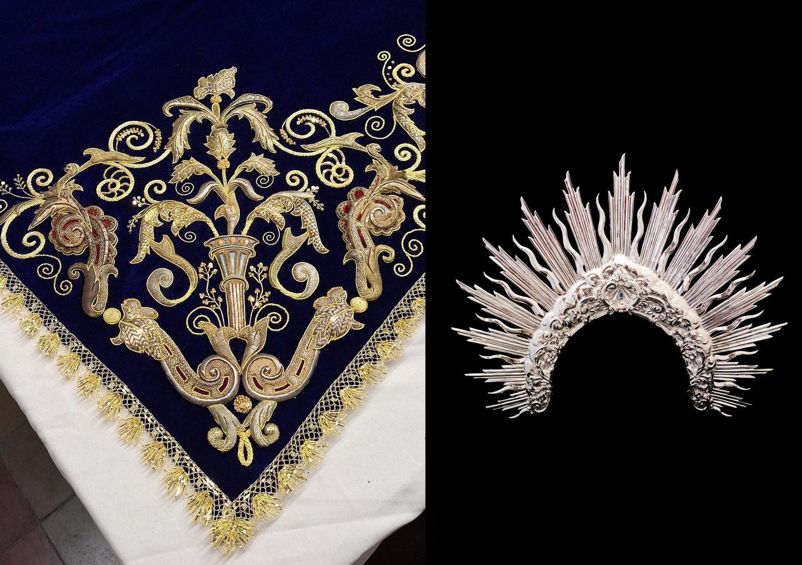 La dolorosa portará un manto nuevo y una diadema en el rosario a Los Gitanos