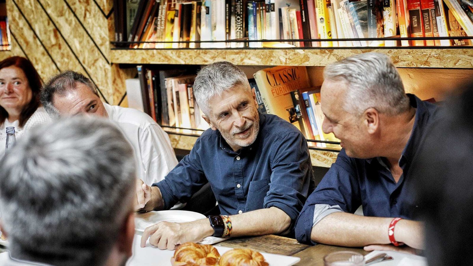Un momento del acto con la prensa de este jueves en Cádiz.