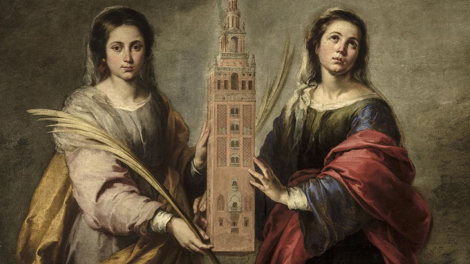 Detalle de 'Santa Justa y Santa Rufina', obra de Murillo en el Bellas Artes.