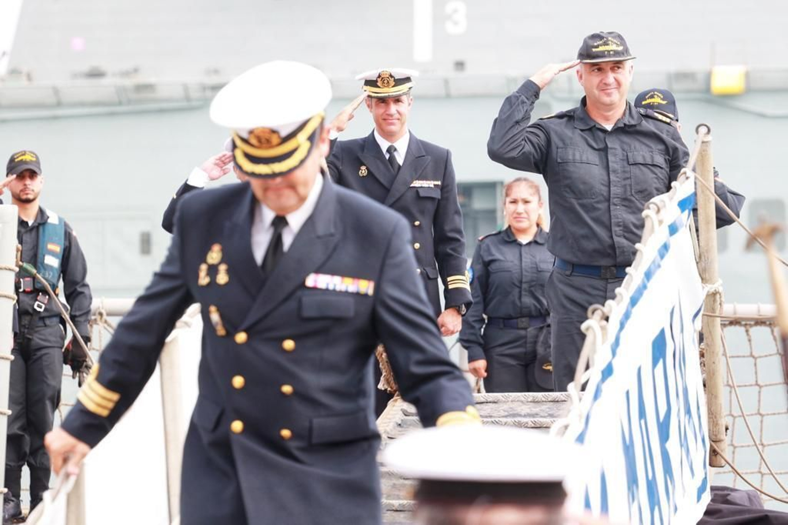 Las imágenes de la despedida de la fragata 'Santa María' para la misión Ataltanta