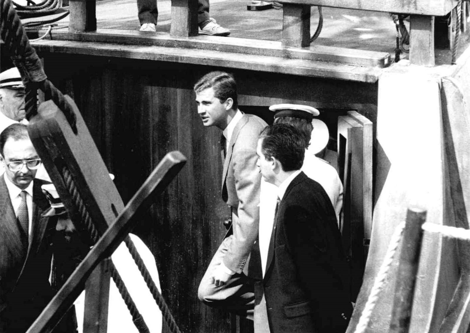 Visita del Príncipe Felipe en 1991 a Huelva