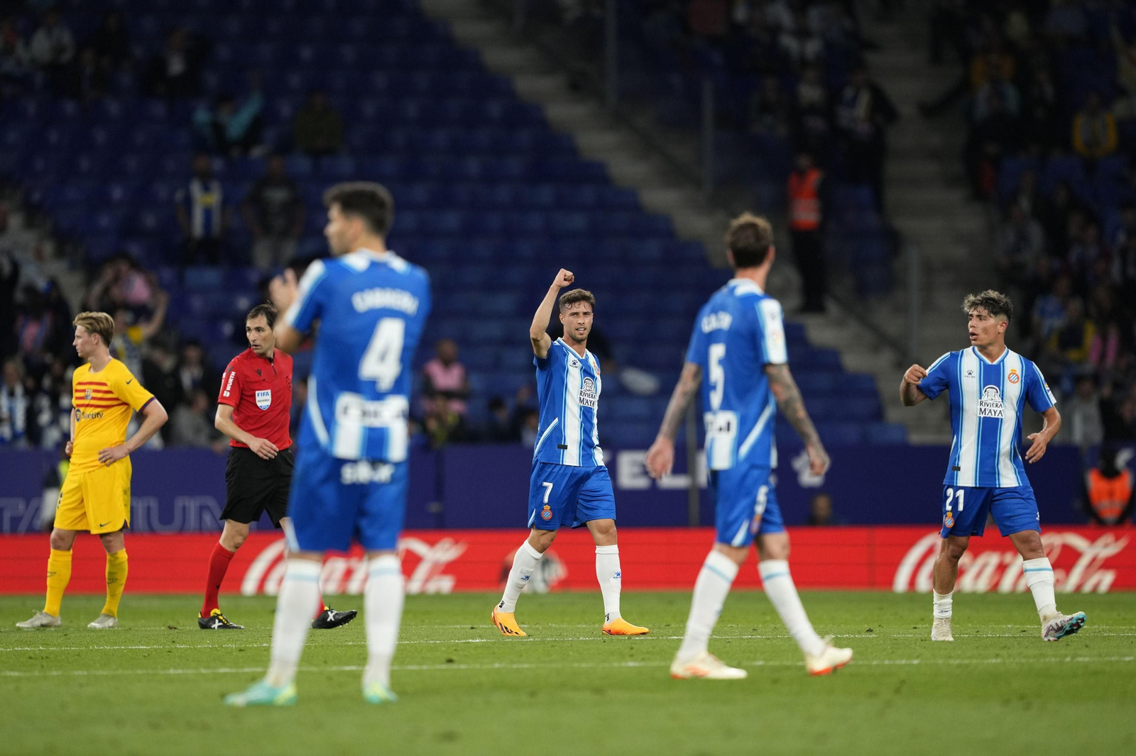 Las fotos de la celebración fallida del Barcelona ante el Espanyol