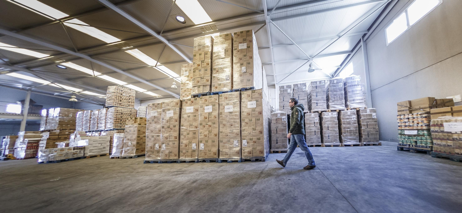 Imagen de la nave del Banco de Alimentos en La Cabezuela.