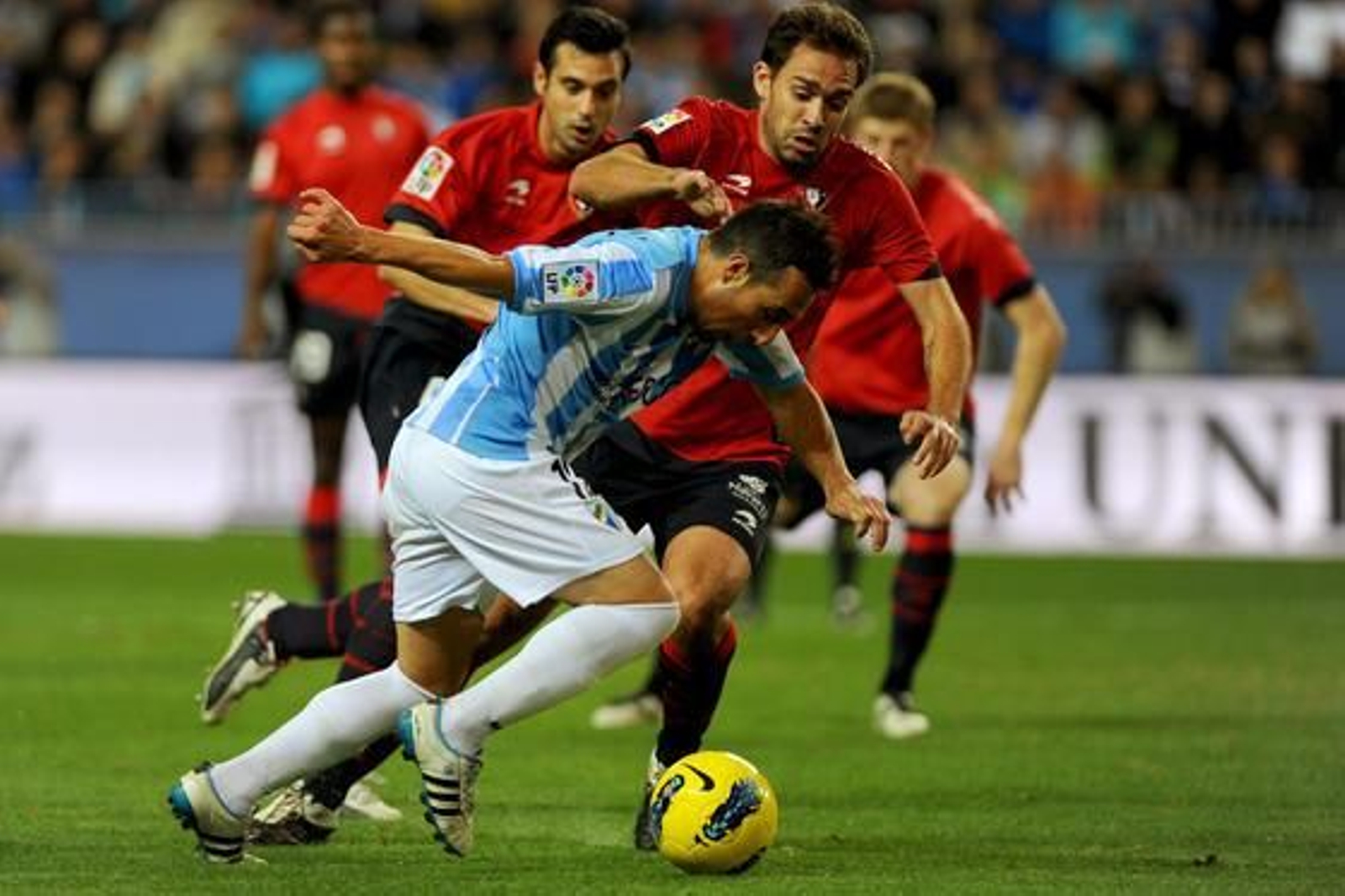 El gol de Juanmi puso las tablas a un partido donde el Málaga lo hizo y deshizo todo. 

Foto: AFP