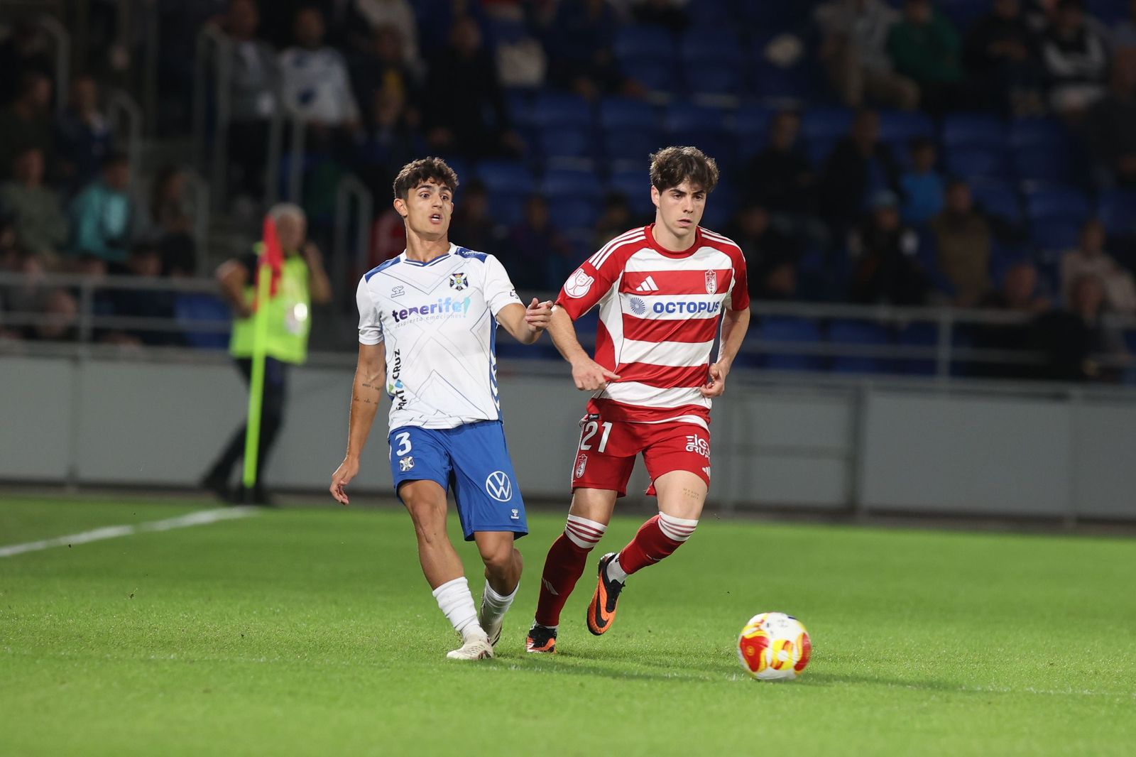Pablo Sáenz durante el duelo de Copa del Rey ante el CD Tenerife.