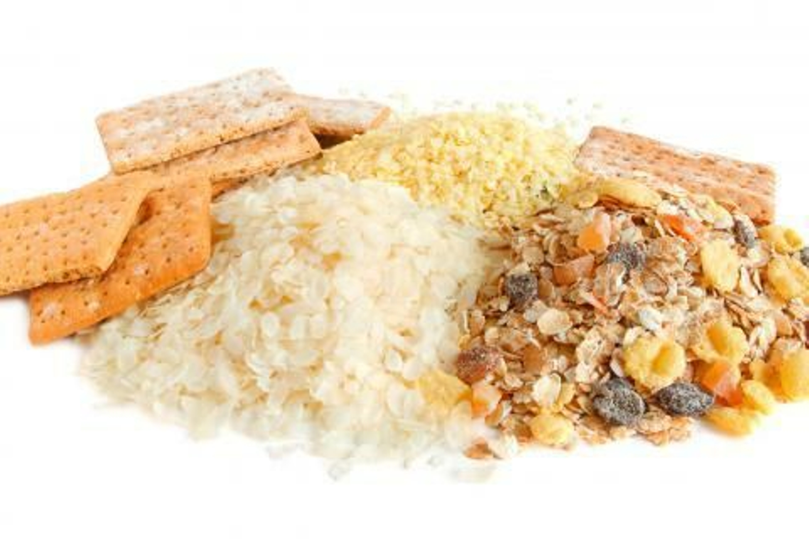 Cereales de diferentes tipos y crackers