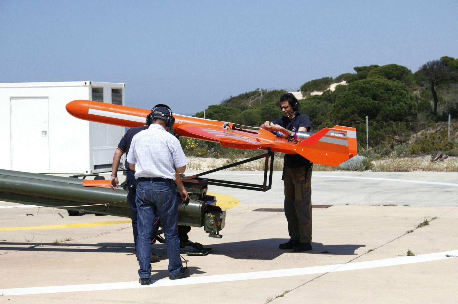 Uno de los ensayos que se llevan a cabo en las instalaciones del INTA en Moguer.