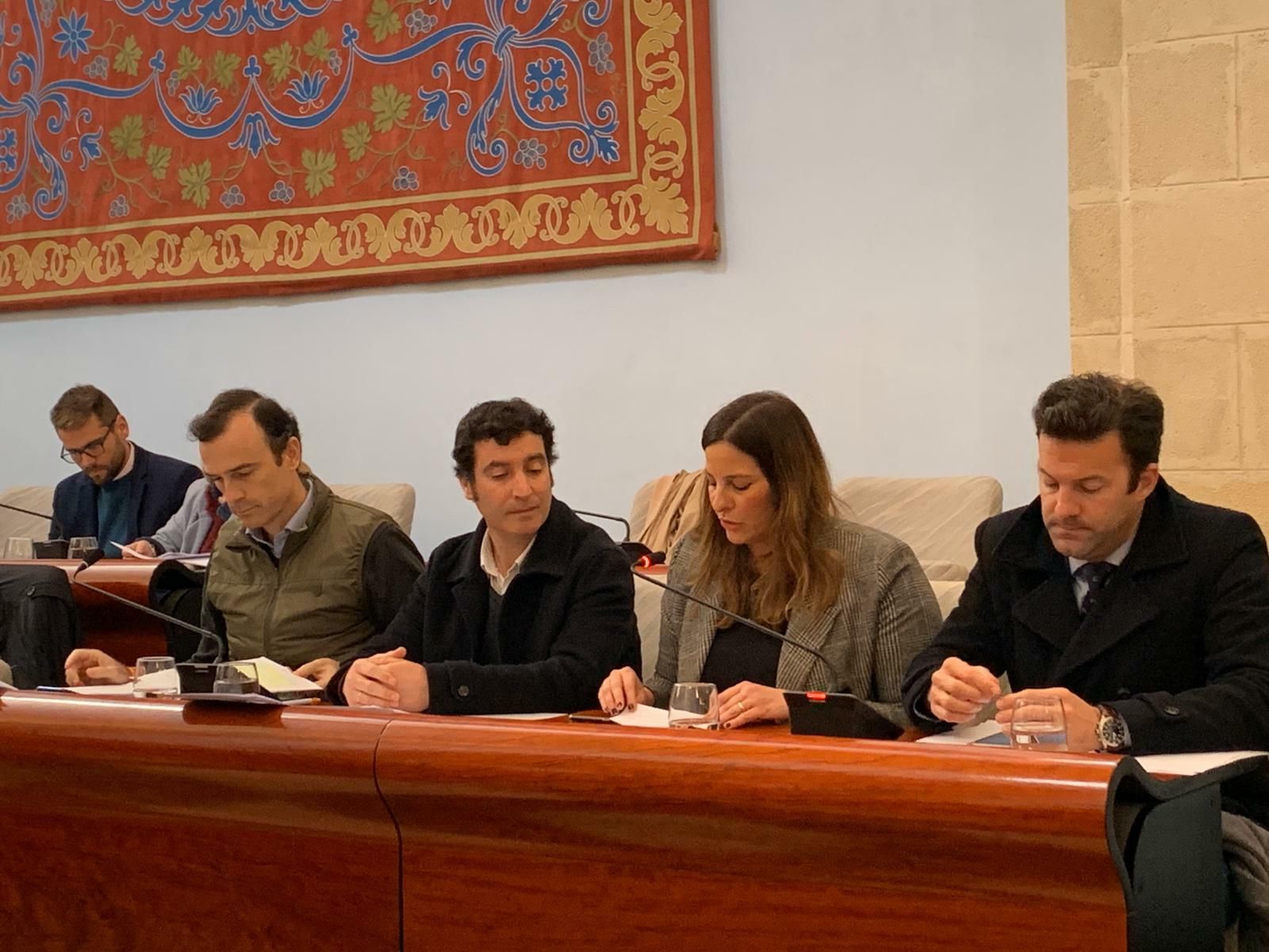 La bancada de Ciudadanos en el Ayuntamiento de Jerez