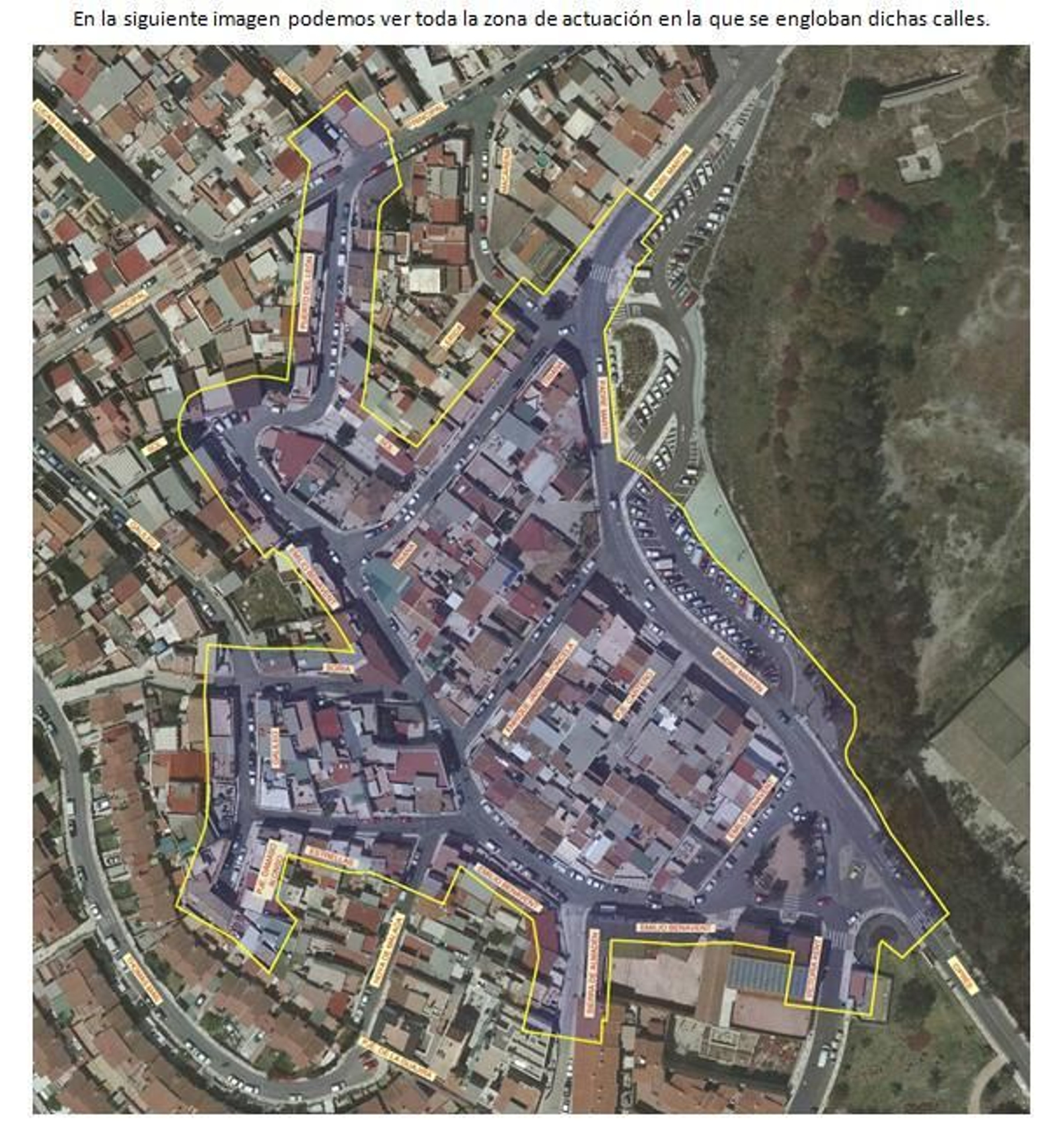 Zona de actuación en Granja Suárez.