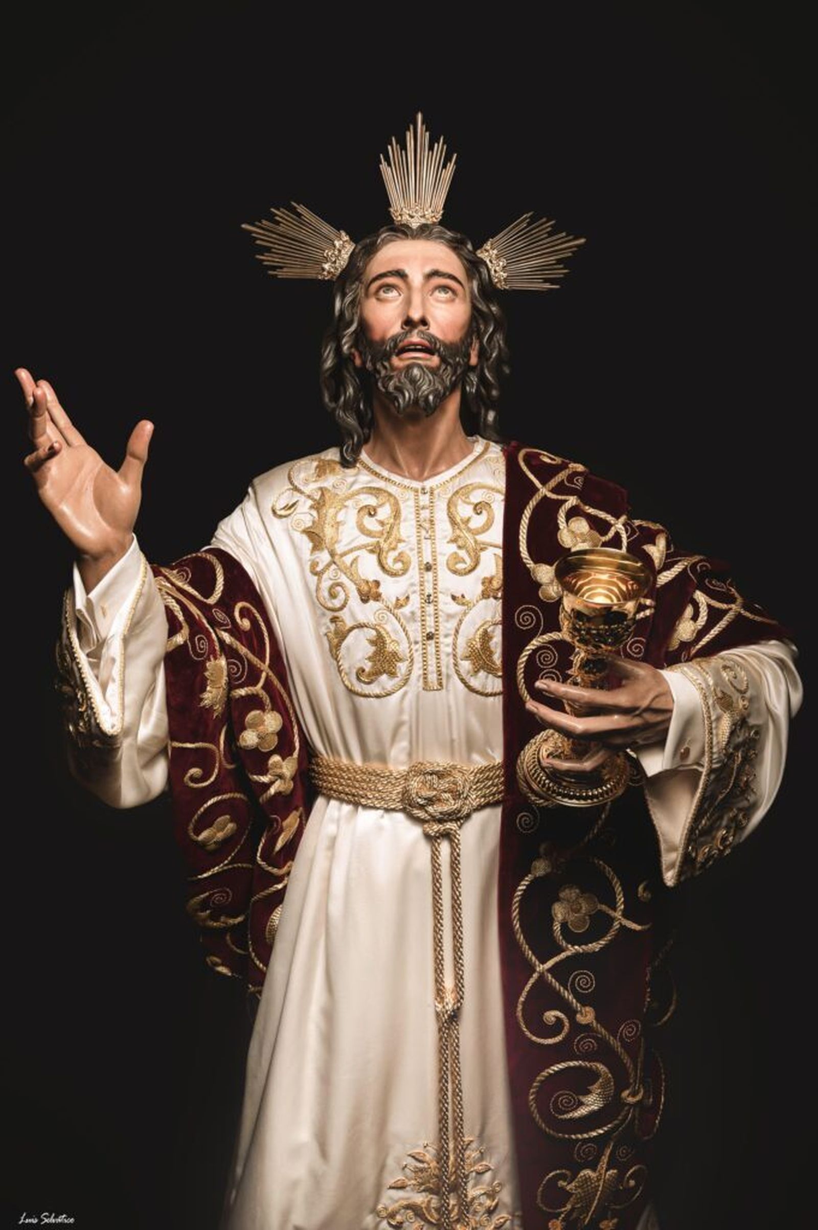 El Señor de la Cena preparado para la procesión