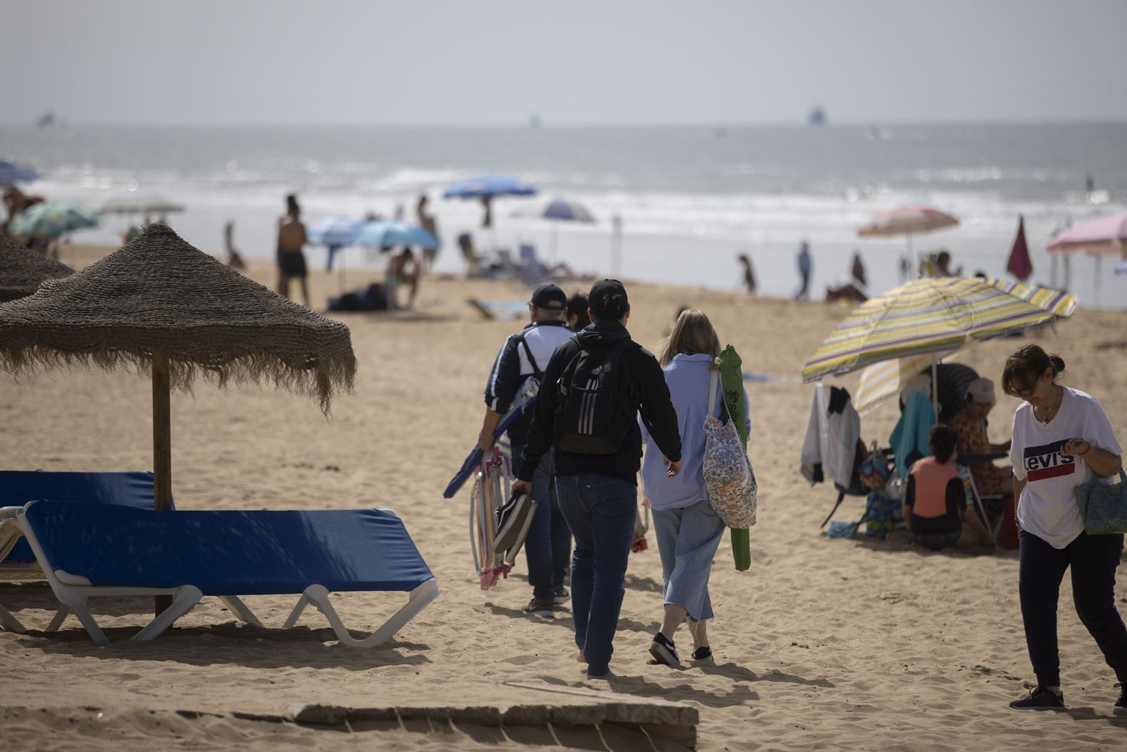 Imágenes del ambiente en las playas en este sábado 8 de abril