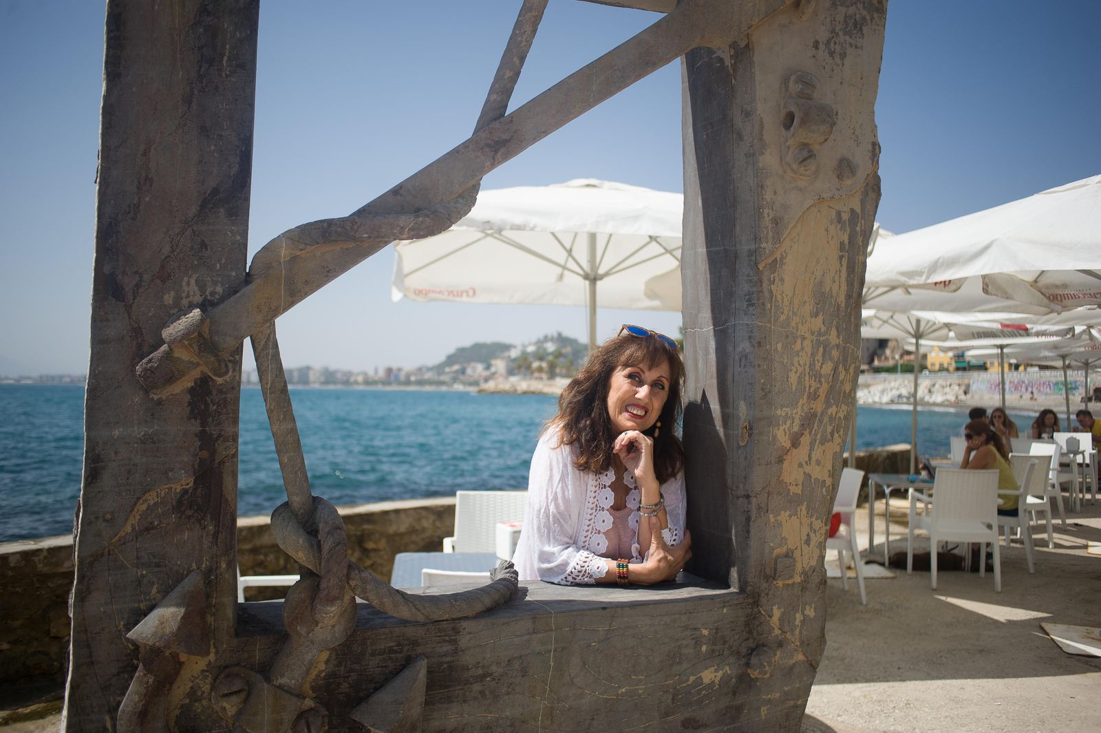 Carmen Abenza en los Baños del Carmen.