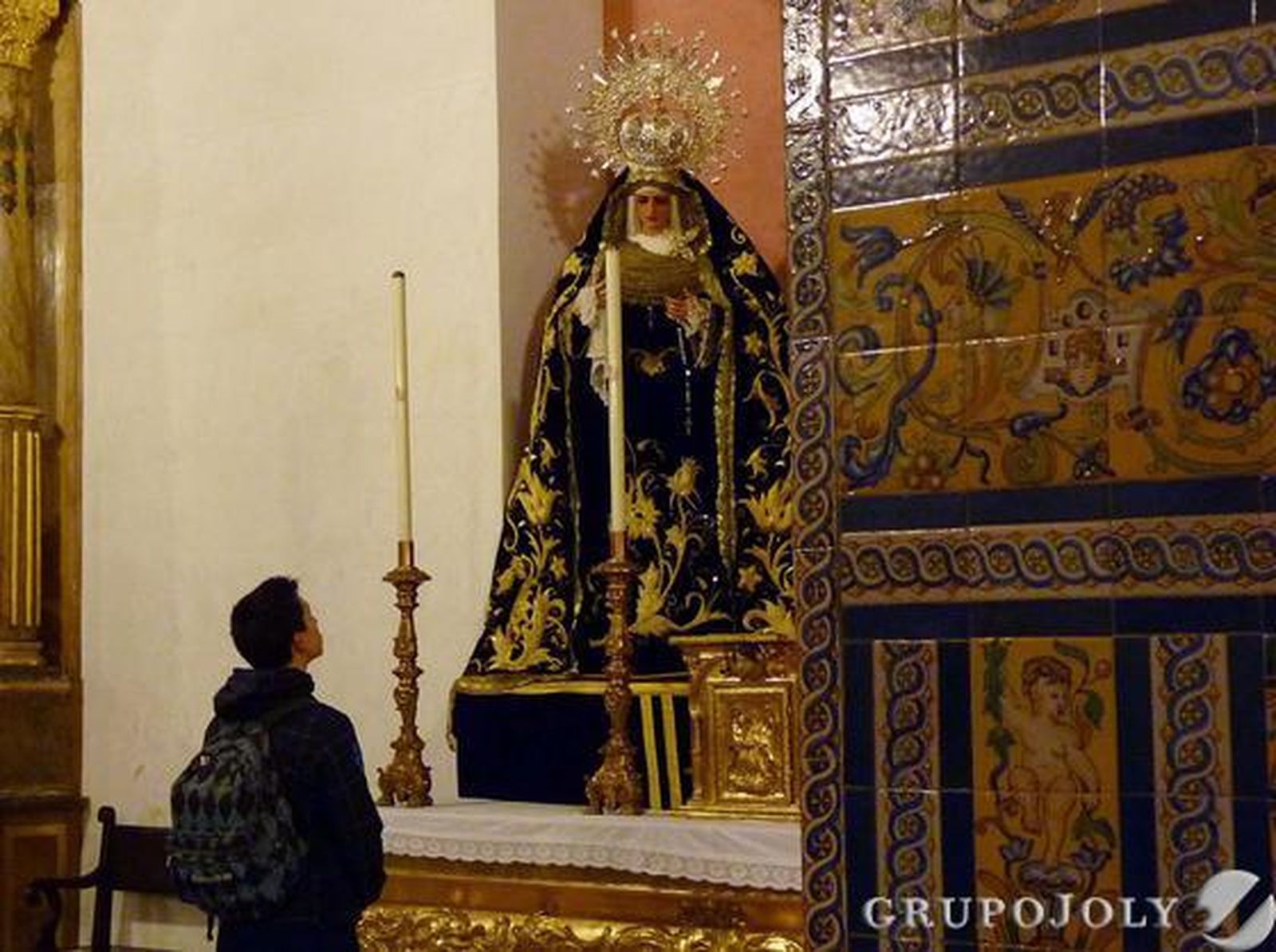 Virgen de las Lágrimas de la Hermandad de La Exhaltación.

Foto: Ruesga Bono