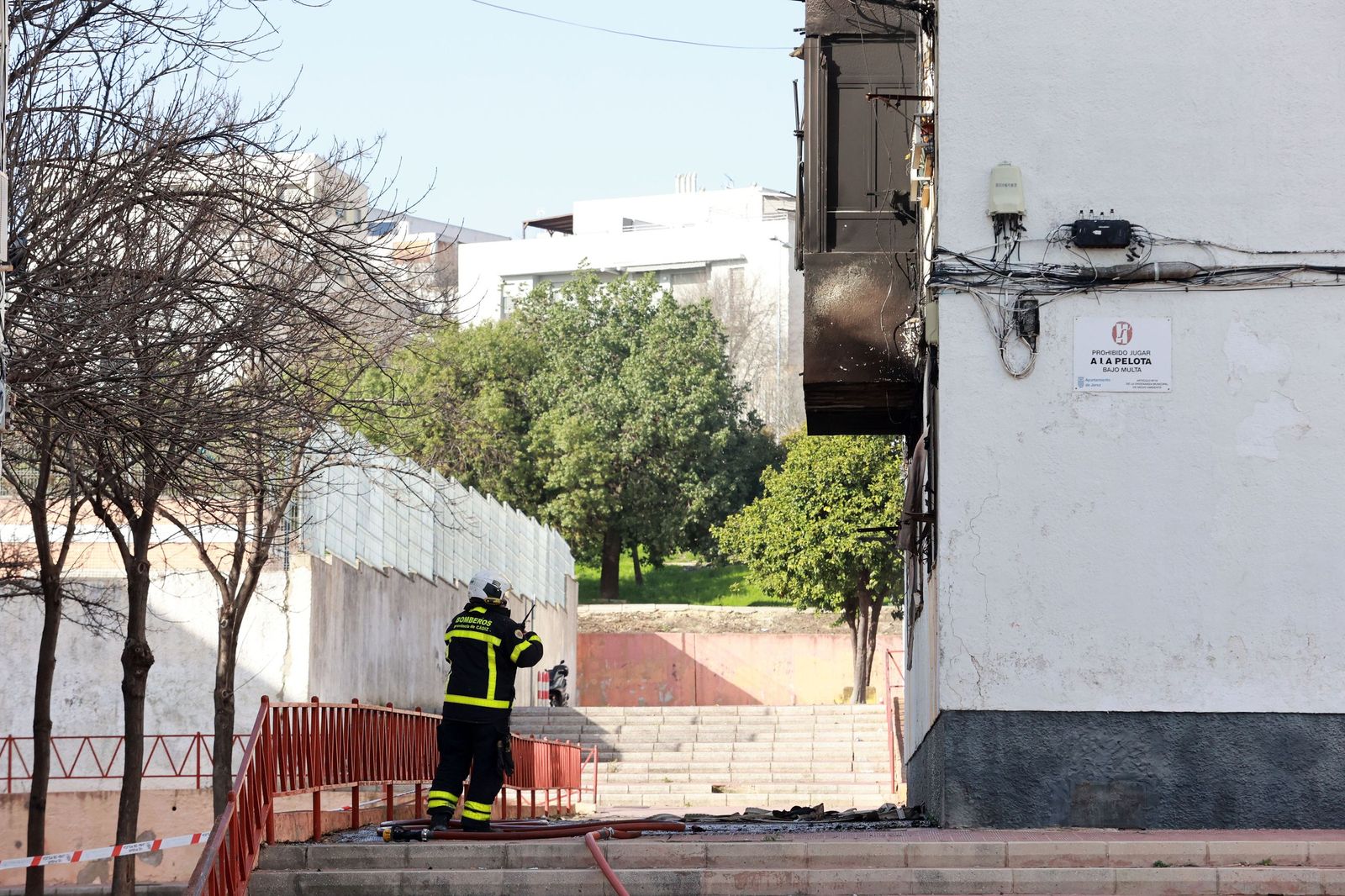 Incendio en una vivienda de San Telmo en Jerez