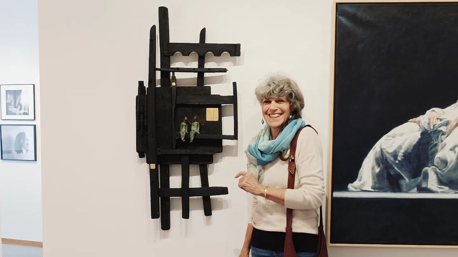 Sophie Cuendet durante una exposición.