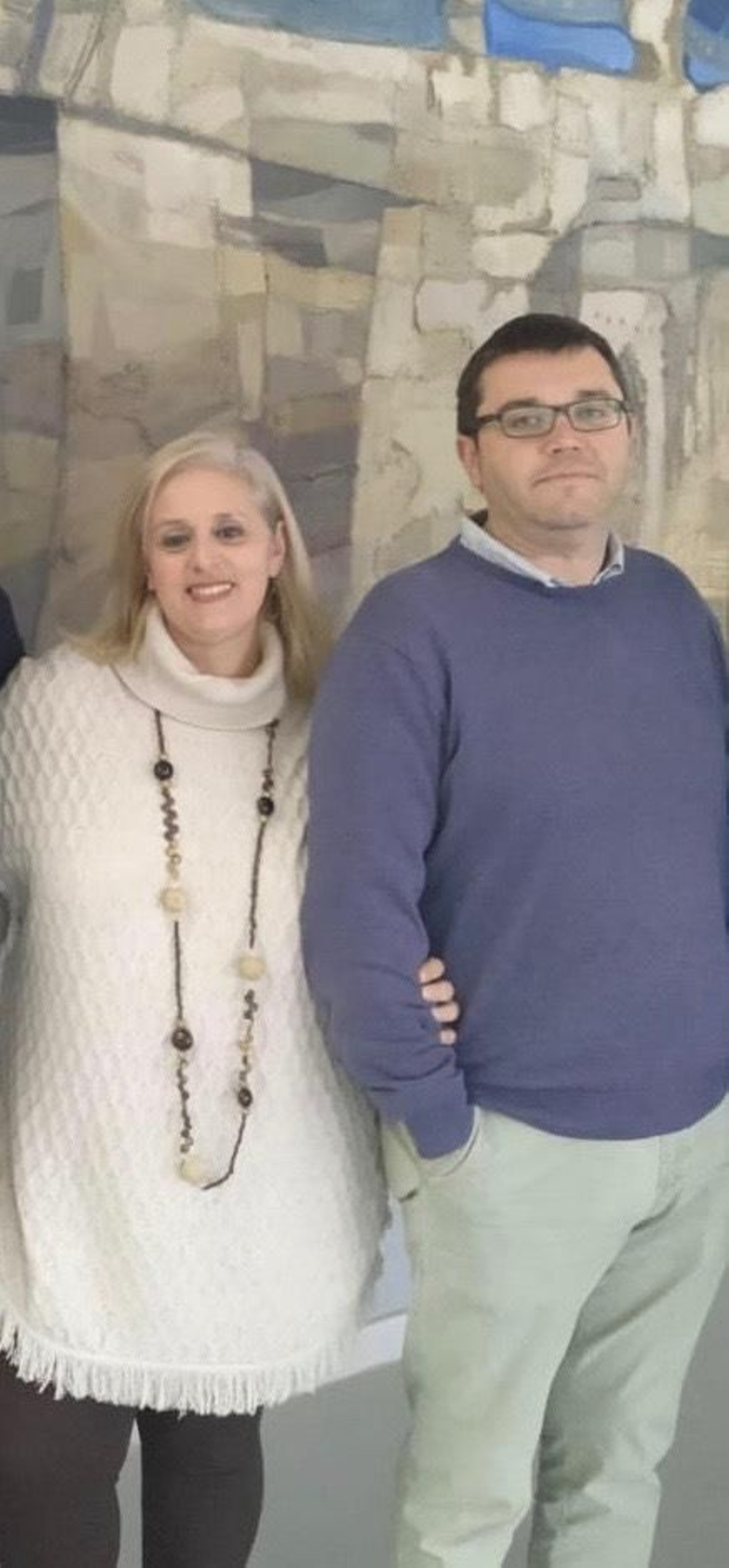 Los profesores Juan Diego Ramos y Ángela Ortega.