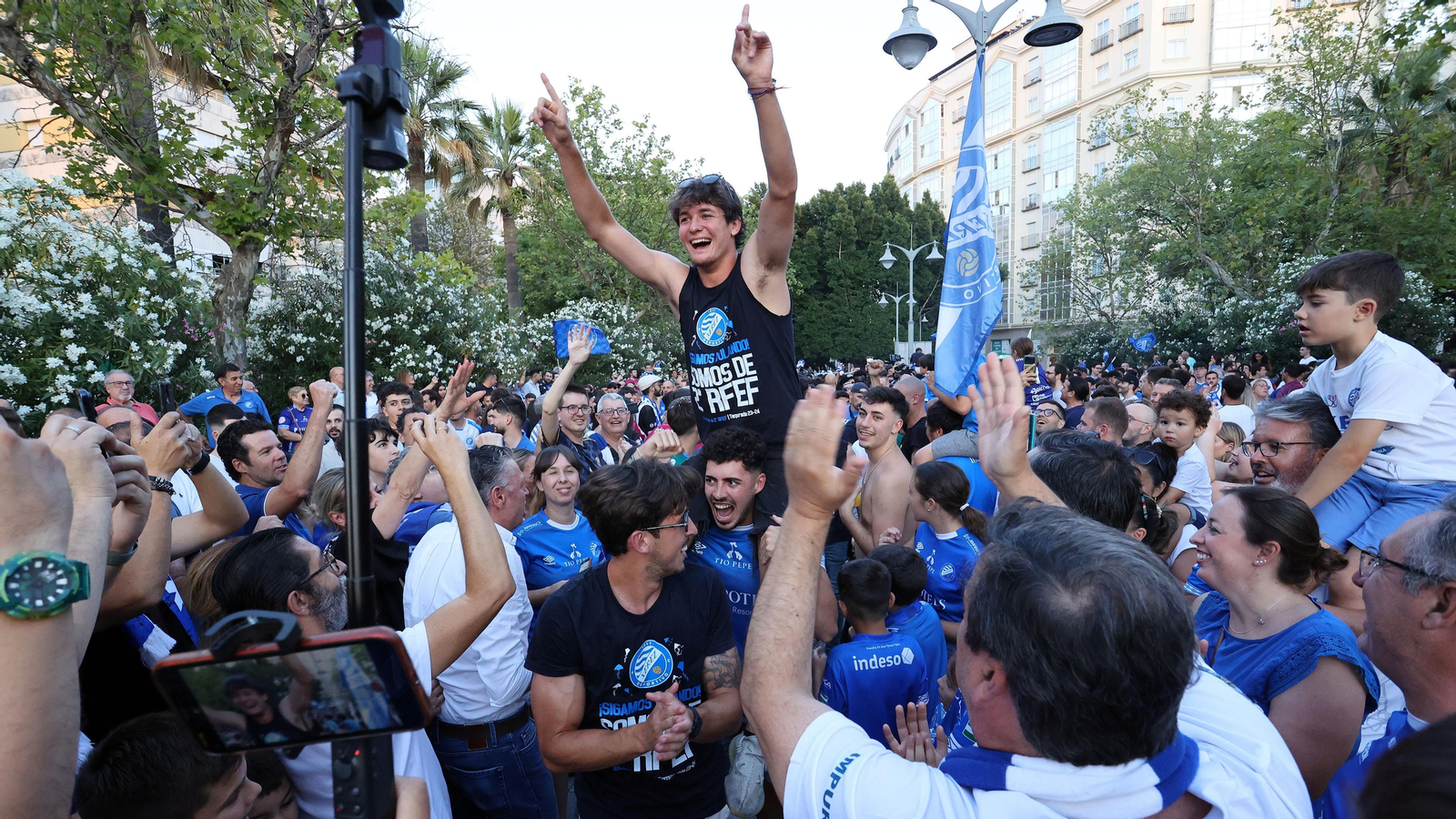 El Xerez DFC celebra su ascenso en la Plaza del Caballo