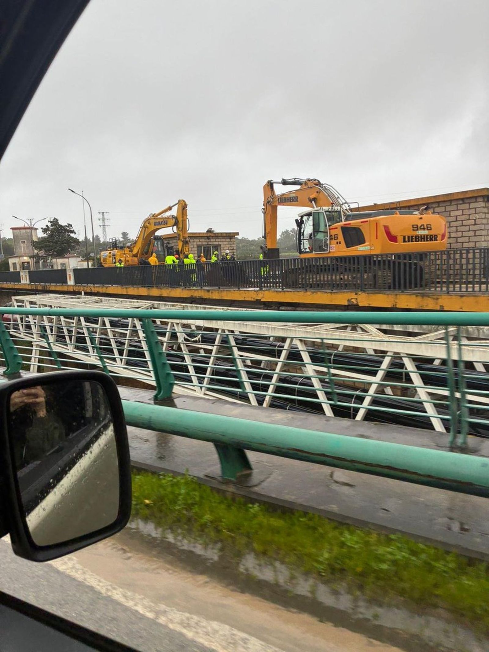 La presa de Arcos, donde trabajan dos máquinas ahora.