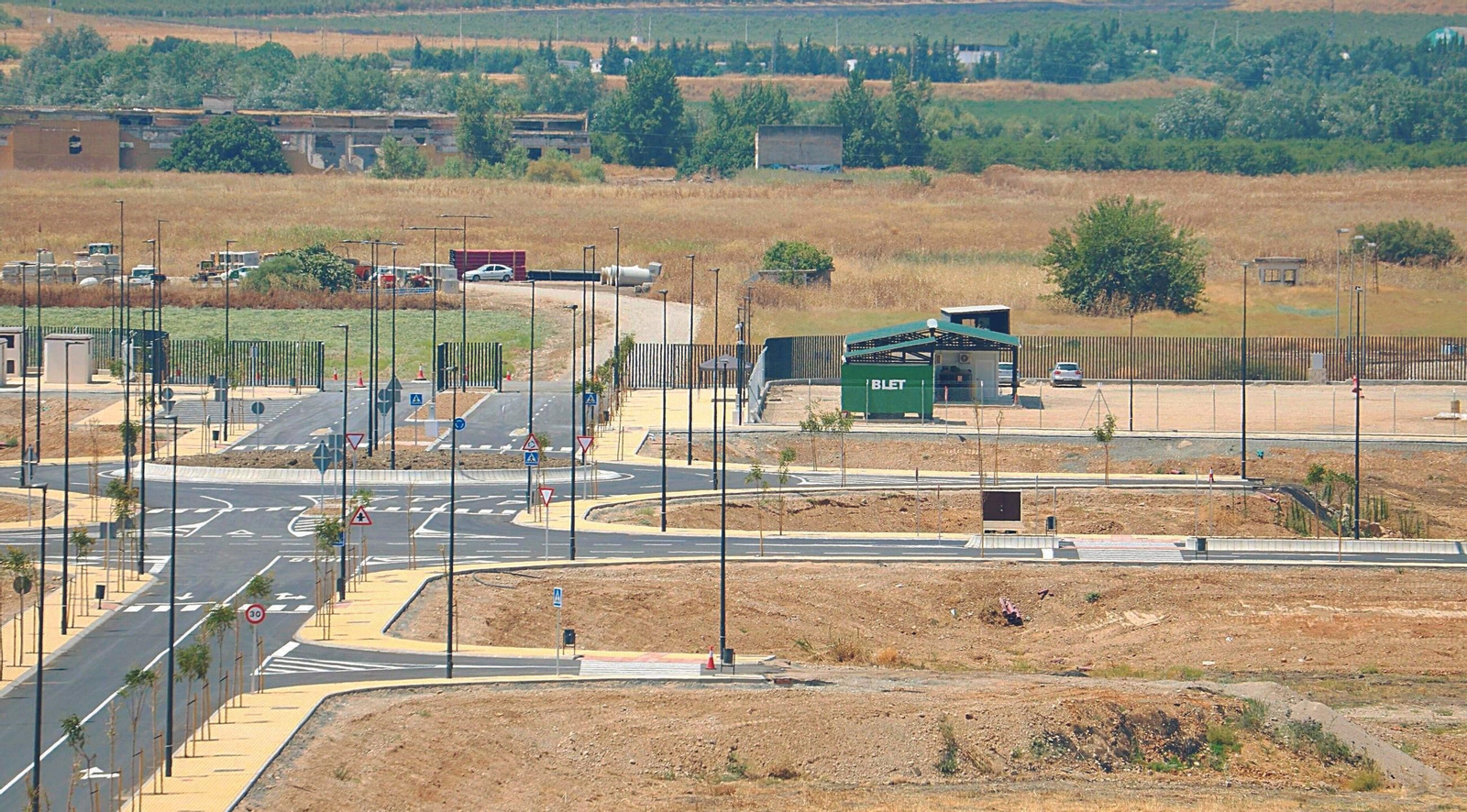 Imagen actual de la zona donde se levantará la Base Logística del Ejército de Tierra en el polígono de La Rinconada