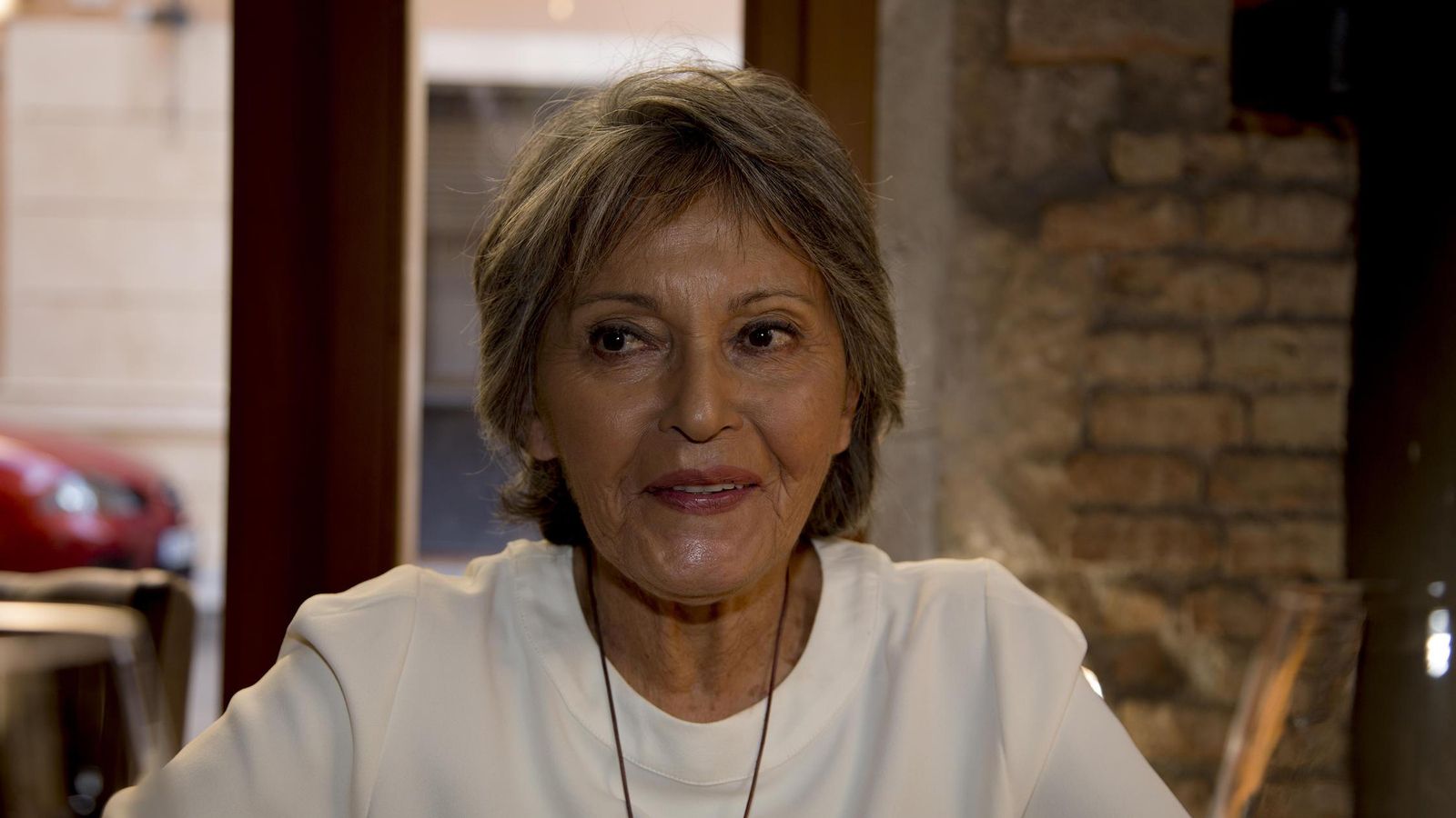 Rosa Francia durante el almuerzo.