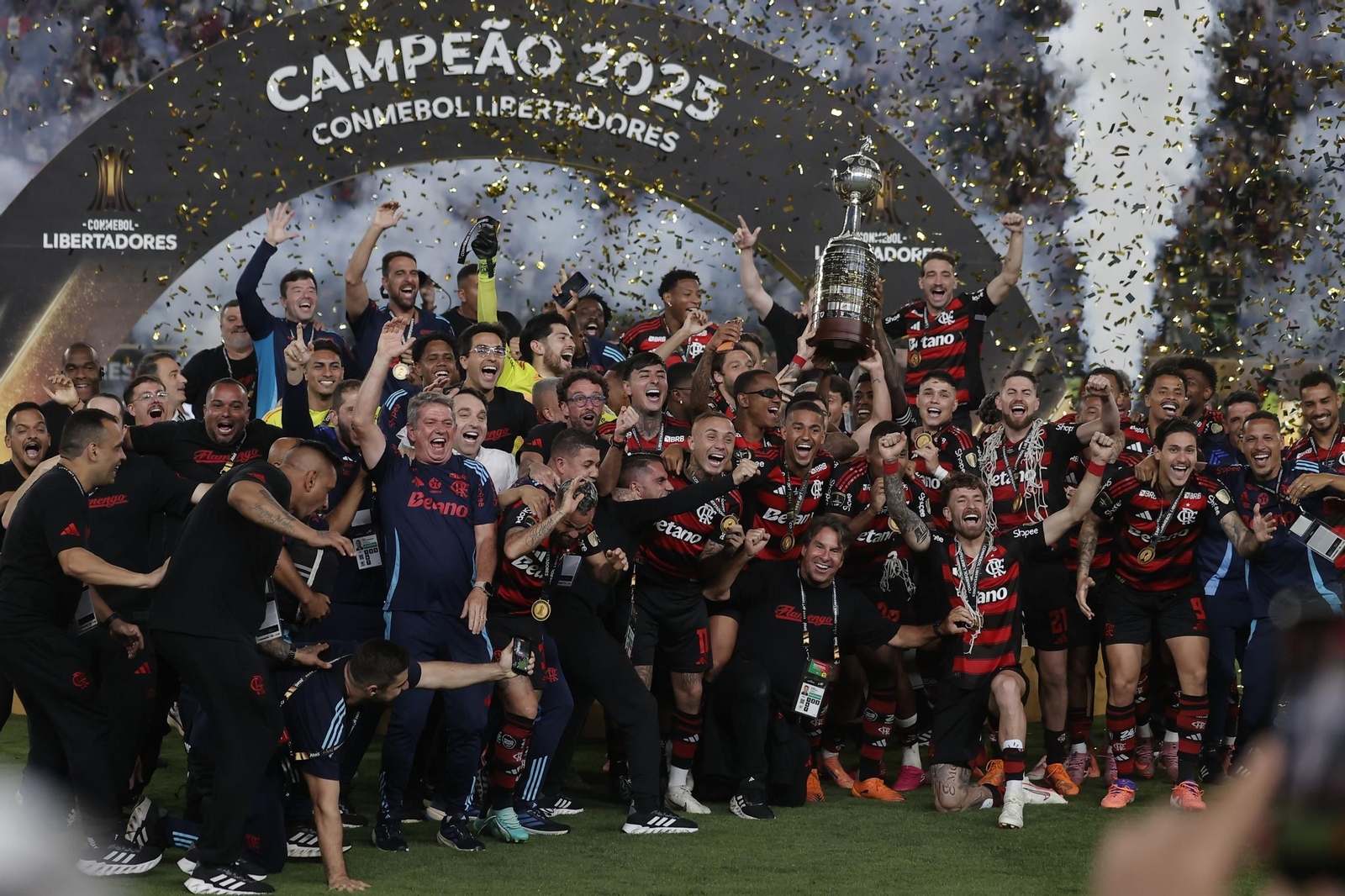Las fotos de la final de la Copa Libertadores con triunfo de Flamengo sobre Palmeiras