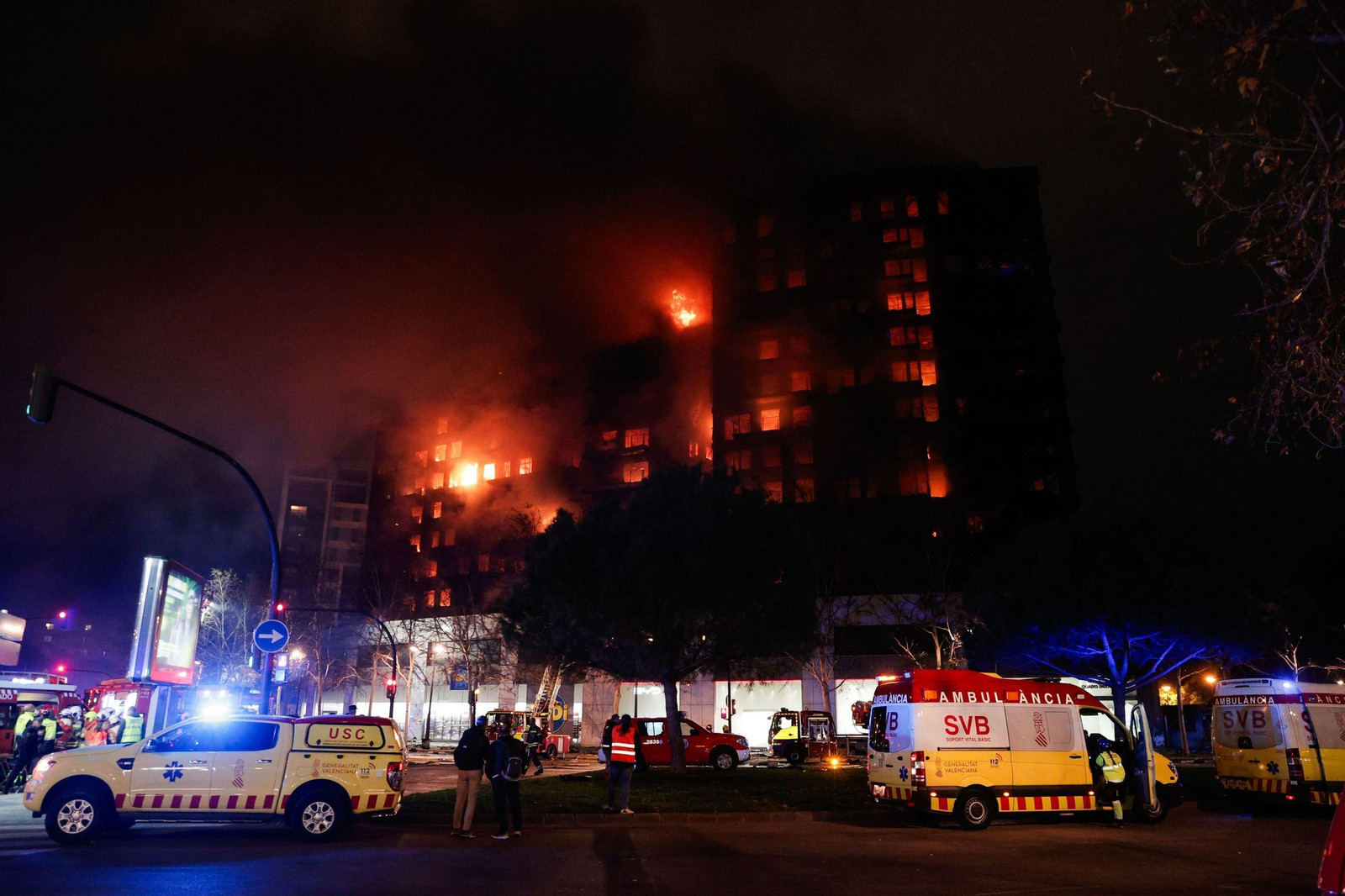 Imágenes del incendio en Valencia Imágenes del incendio en Valencia