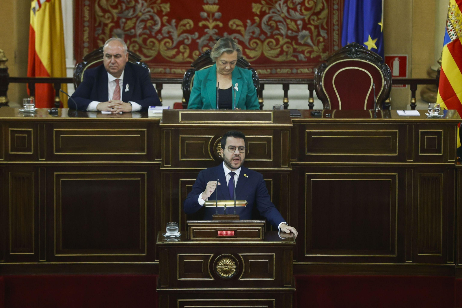 Pere Aragonés, este jueves en el Senado.