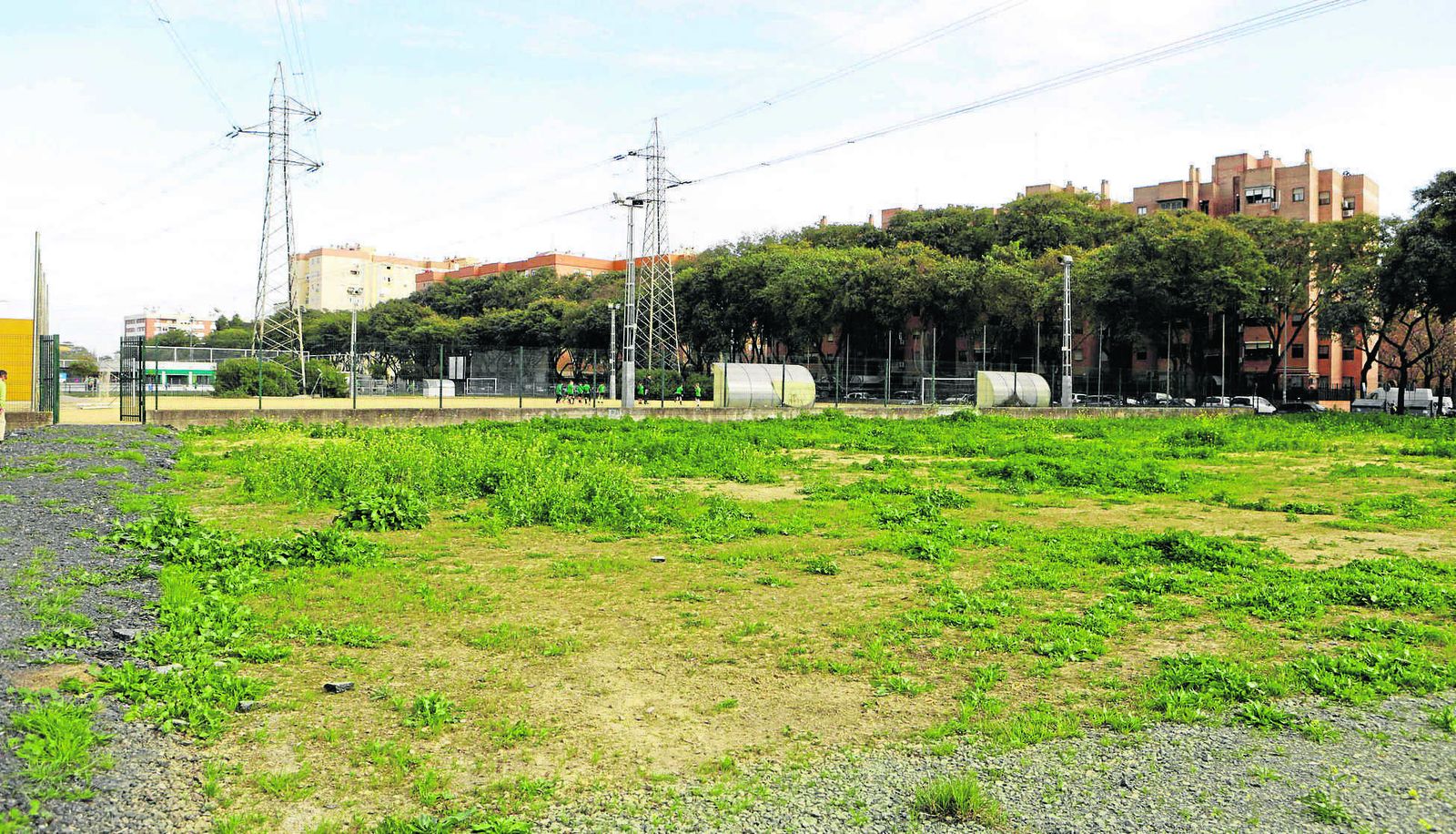 Tendido eléctrico que será retirado para unir ambos parques.