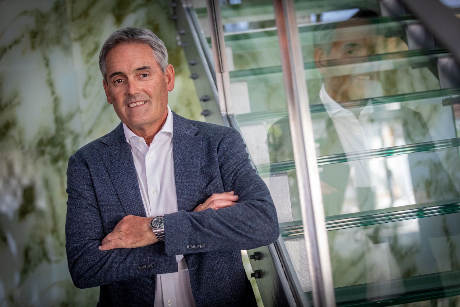 Sir Russell Coutts, durante su visita a Cádiz en el Hotel Parador Atlántico.