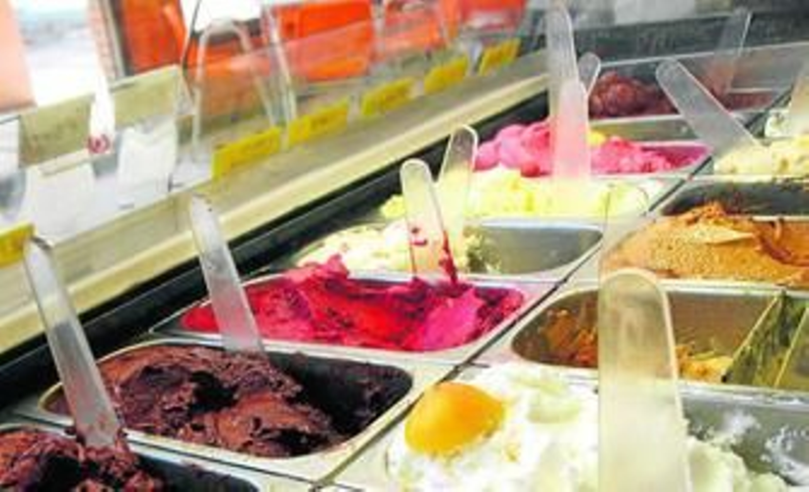 Vista de algunos de los helados de La Veneciana.