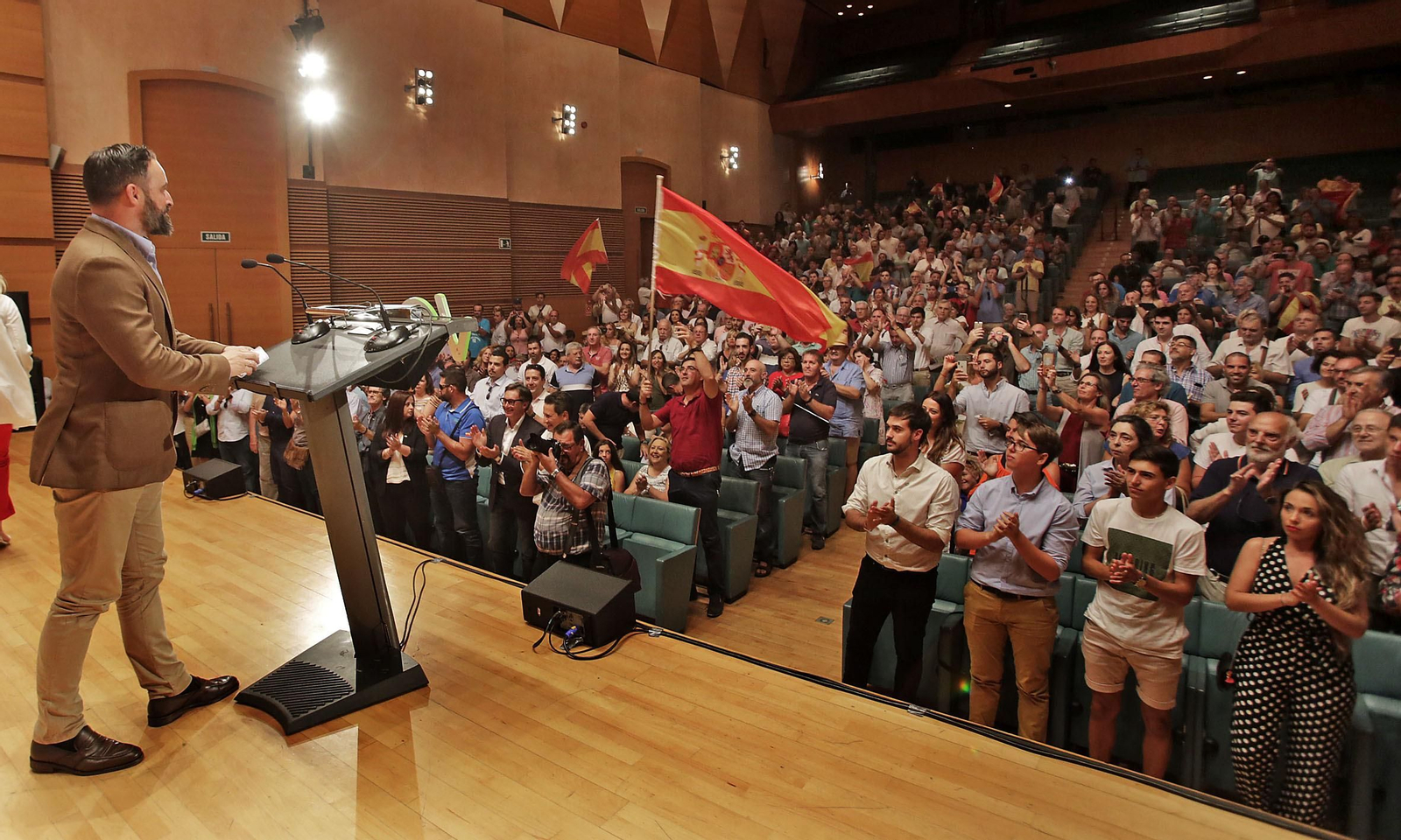 Santiago Abascal, durante un acto en el Palacio de Congresos de Cádiz hace un año. Santiago Abascal, durante un acto en el Palacio de Congresos de Cádiz hace un año.