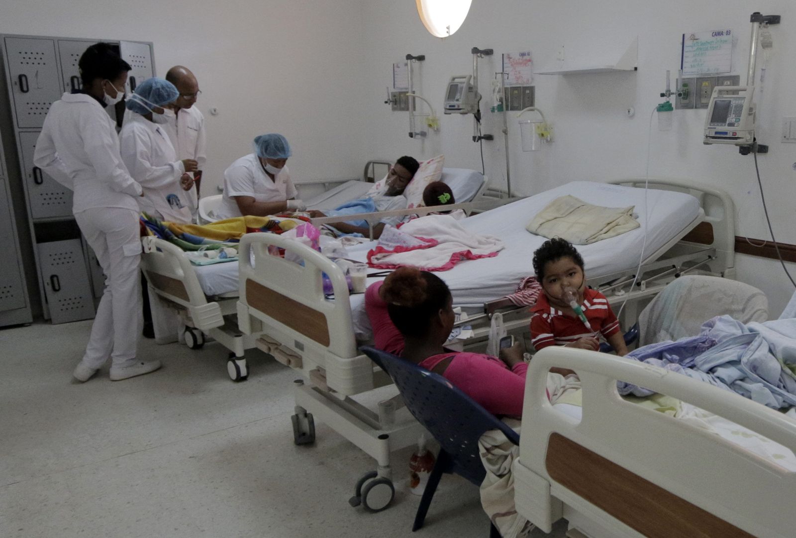 Pacientes en un hospital.