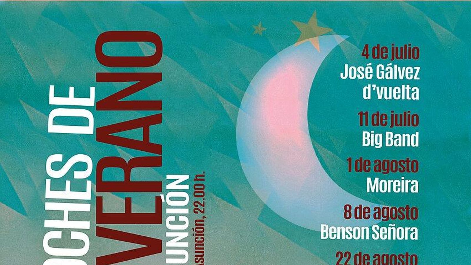 Cartel del concierto de noches de verano con Benson Señora Cartel del concierto de noches de verano con Benson Señora