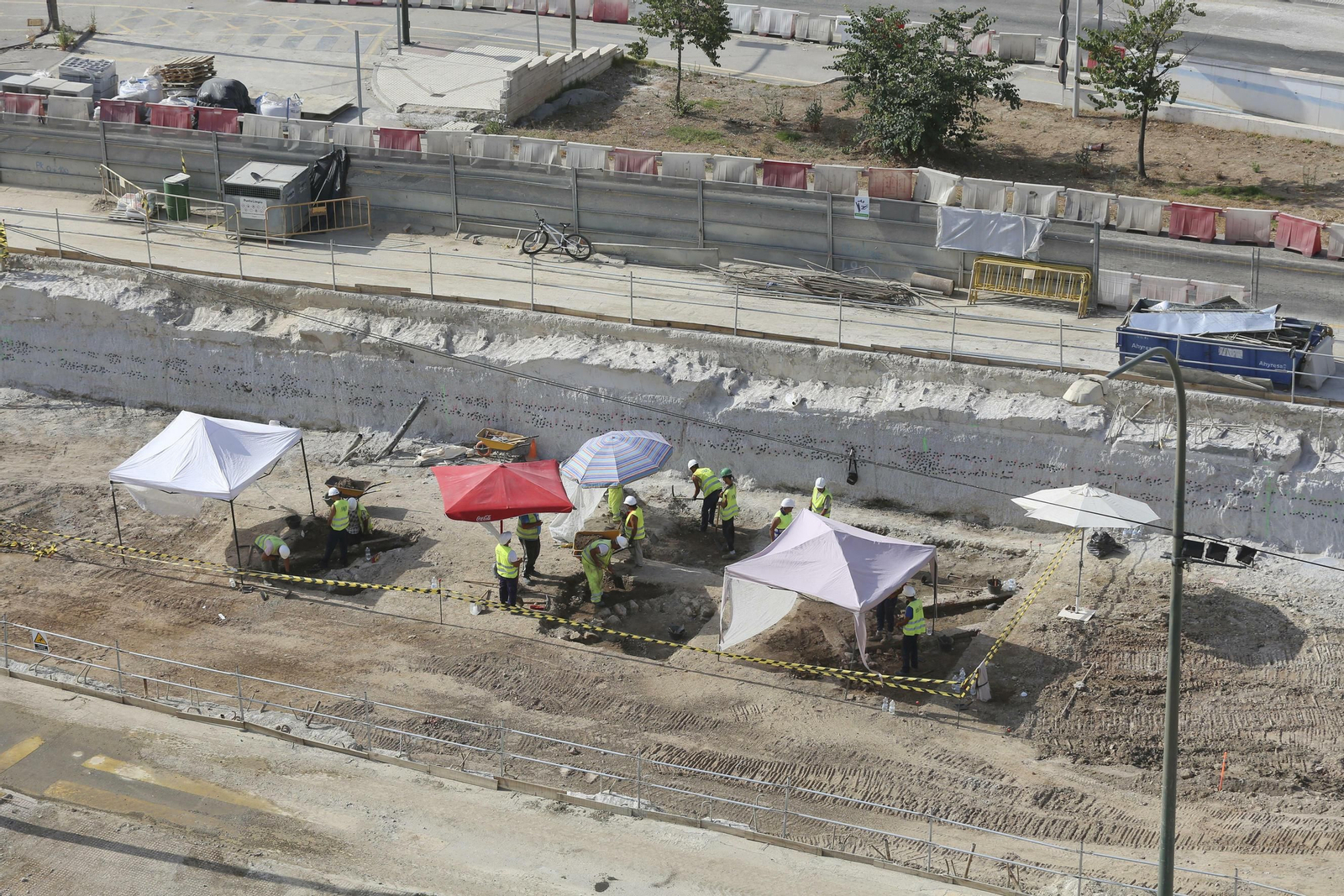 Las fotos de los restos arqueológicos en la obra del Metro de Málaga