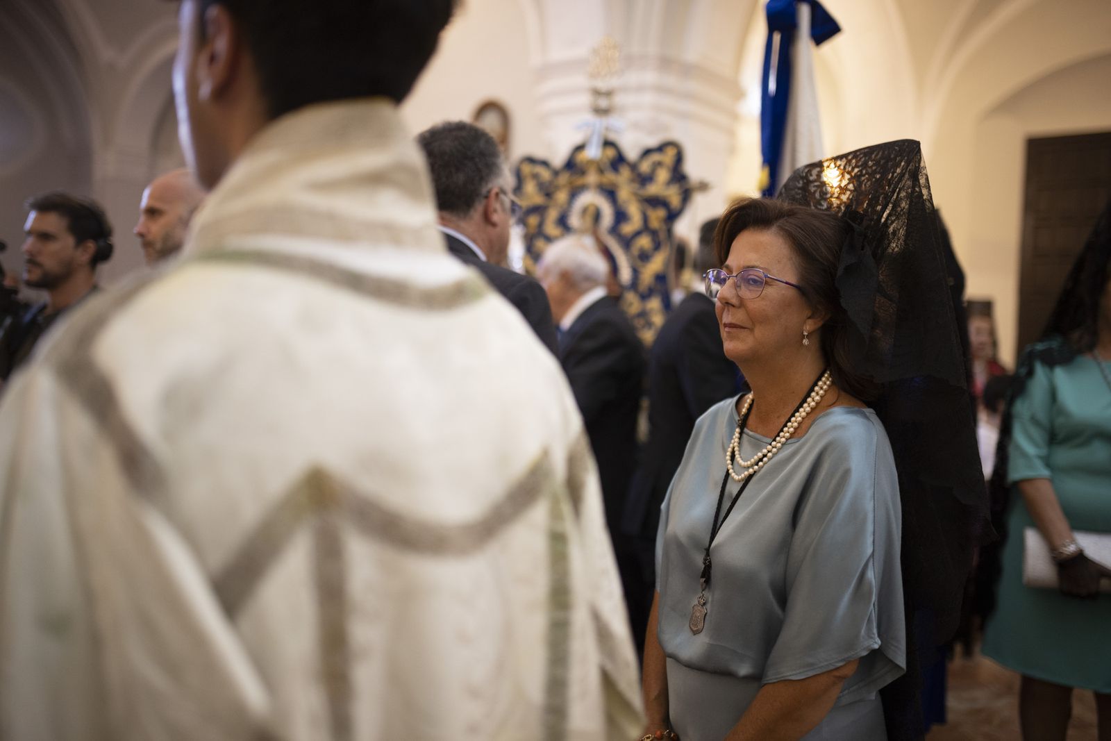 Imágenes de la procesión de la Virgen de la Cinta por el centro de la ciudad