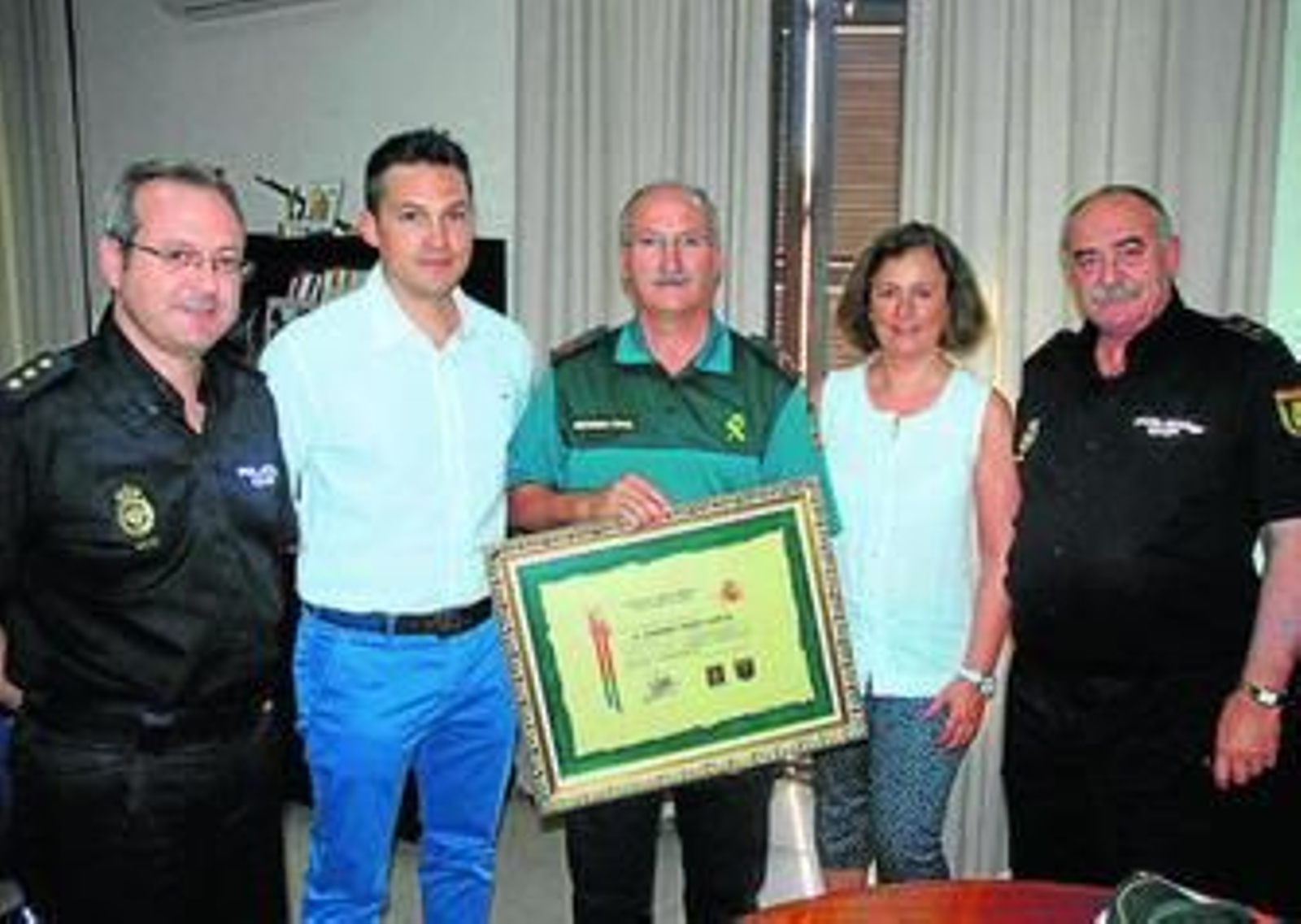 Jerónimo Osorio, entre Andrés Garrido y Francisco Álvarez, en los extremos de la imagen.
