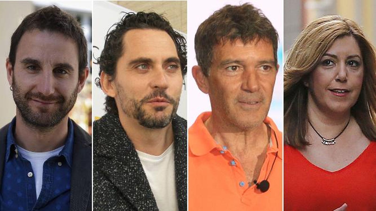 Dani Rovira, Paco León, Antonio Banderas y Susana Díaz