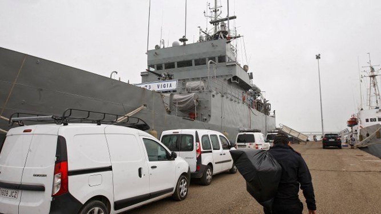 El patrullero 'Vigía' en una imagen de archivo en su base de Puntales.