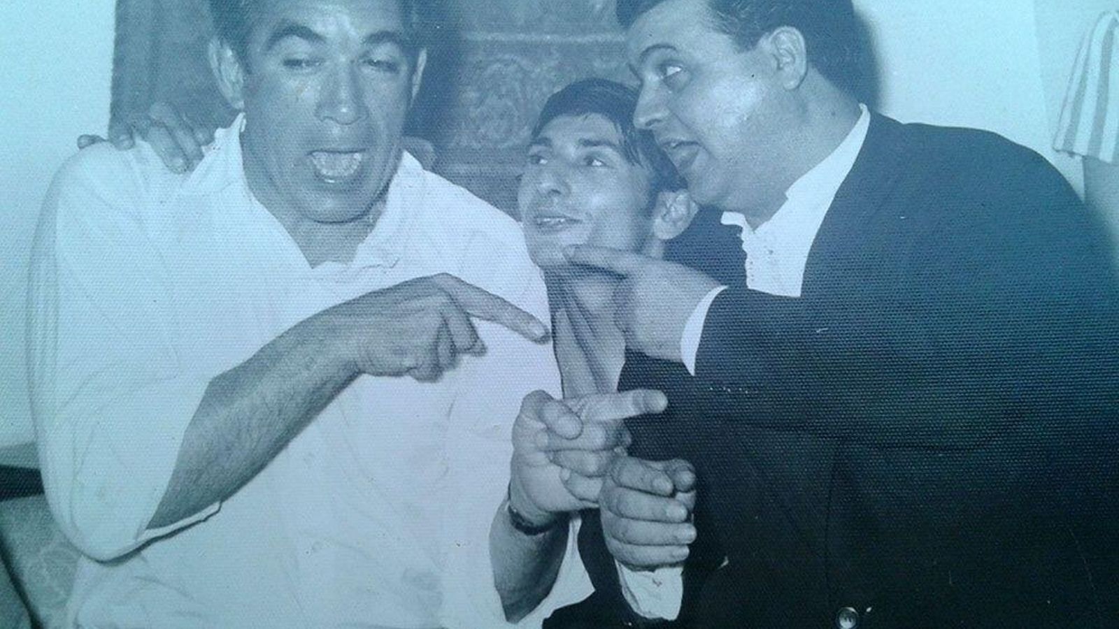 Con Anthony Quinn y el cantaor Agustín Flores, de joven.