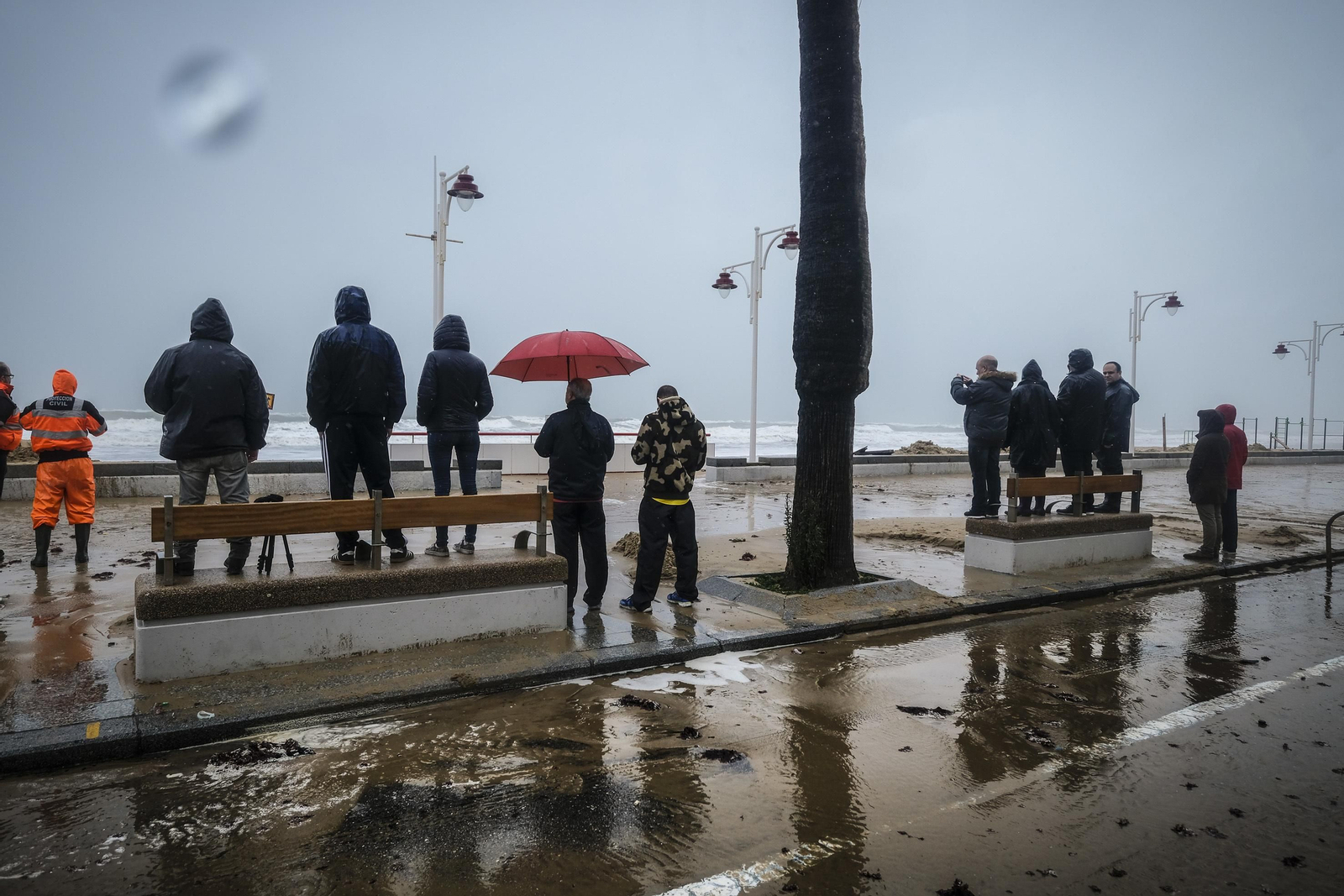 Efectos del temporal en Cádiz