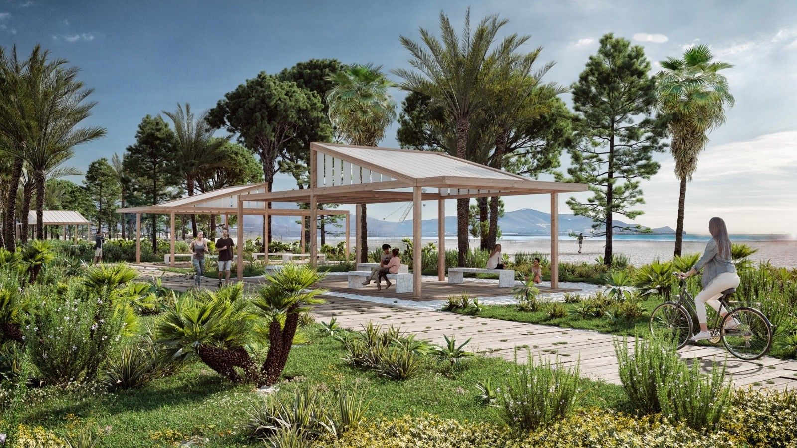 Recreación del futuro paseo de la playa