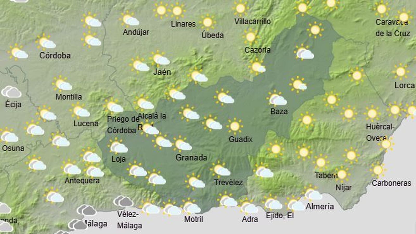 El Tiempo en Granada el 31 de diciembre de 2025