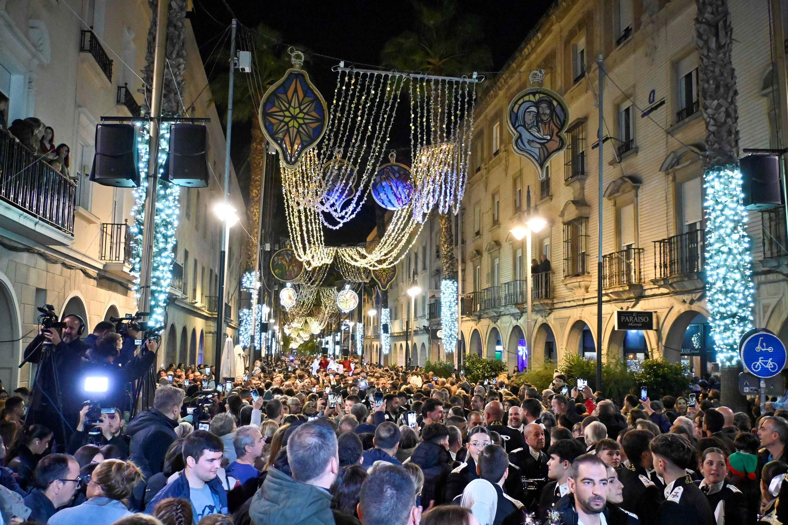Alumbrado en Huelva.