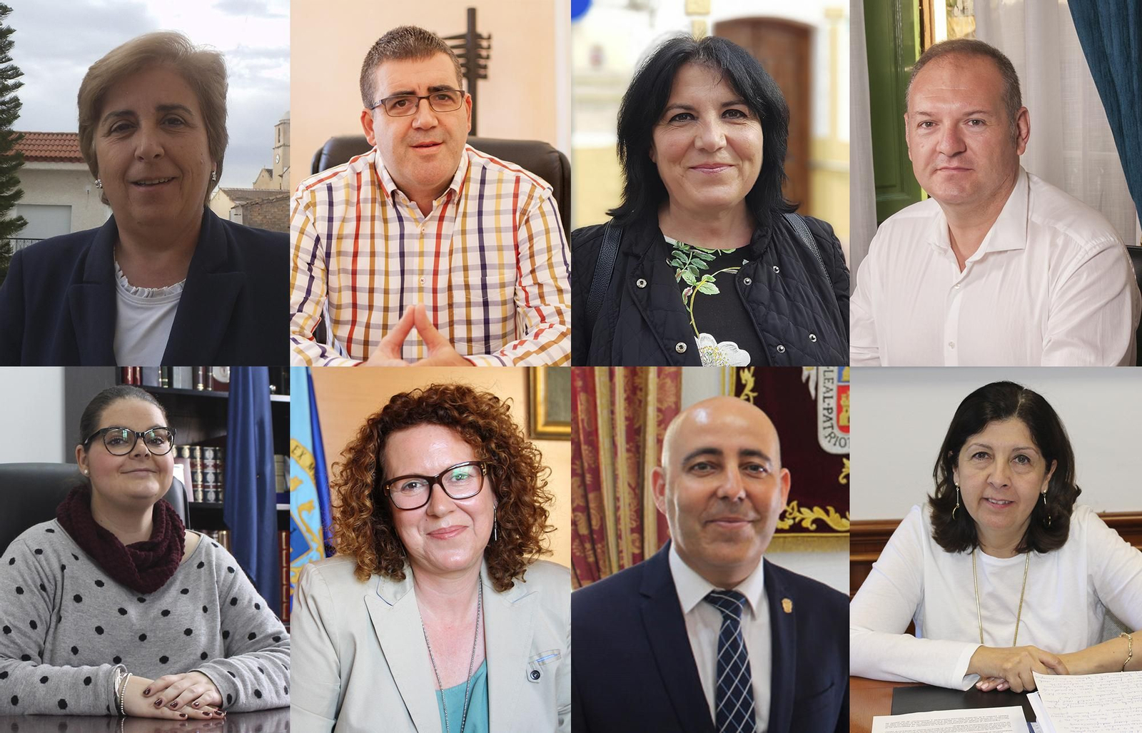 Actuales alcaldes de algunos municipios de la comarca del Levante.