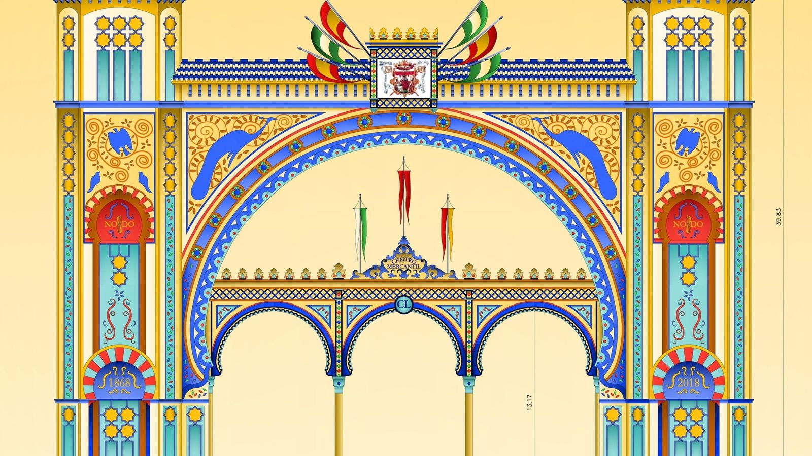 Boceto de la portada de la Feria 2018.