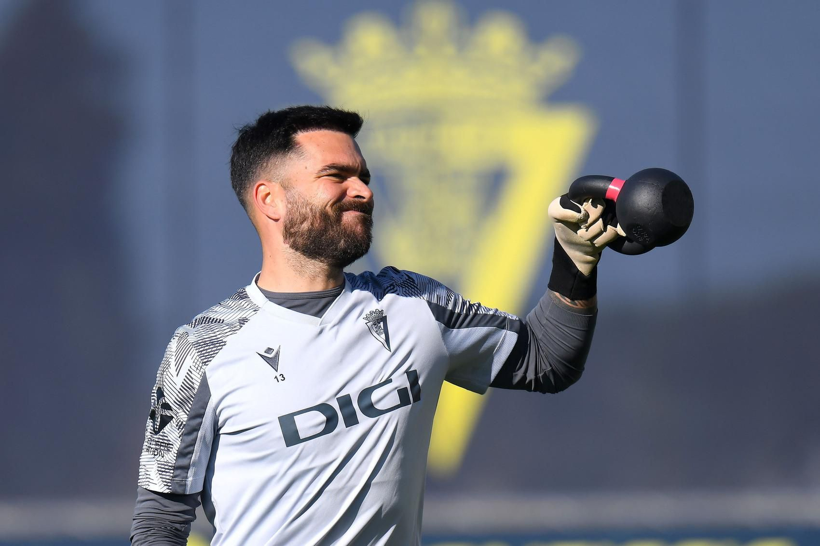 David Gil en pleno esfuerzo en un entrenamiento.