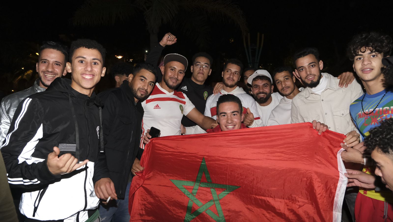 Imágenes de la celebración en Almería, del pase a semifinales de Marruecos en el Mundial de Fútbol de Qatar