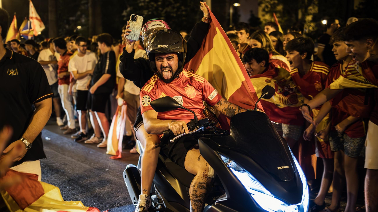Imágenes de la celebración en Jerez del triunfo de España en la Eurocopa